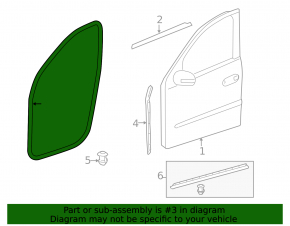 Front left door seal Mercedes X164 GL W164 ML