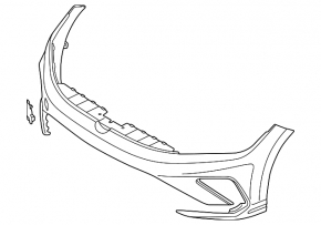 Bare front bumper for VW Jetta 25-26