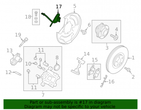 Brake hose rear left Volvo XC90 16-23