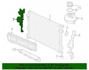 Right radiator deflector VW Atlas 21-23 3.6, R-Line