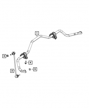 Front stabilizer Fiat 500 12-19