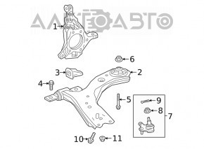 Lower front left arm Lexus ES 19-26 microcracks S/B