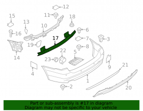 Rear bumper reinforcement for BMW 335i e92 07-10