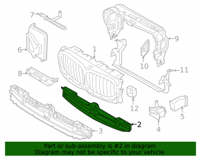 Lower radiator deflector blinds for BMW X6 G06 20-25 B58, N63