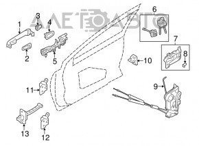 Door handle outer front left Subaru Forester 19-24 SK