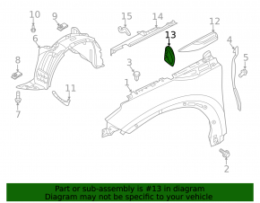 Inner left wing seal Infiniti QX50 19-