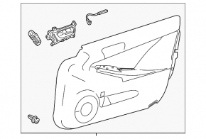 Door trim card front right Lexus IS 14-20 leather gray sawed, scratches on the overlay