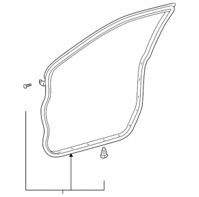 Front right door seal for Toyota Highlander 01-07