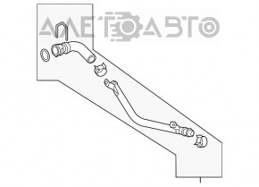 Lower cooling hose for VW Touareg 11-17 3.6 in assembly (2 parts)