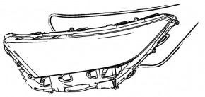 Front right headlight seal for Toyota Rav4 22-25