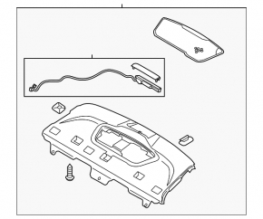 Rear shelf Hyundai Sonata 11-15 black hybrid, for subwoofer, with brake light, scratches