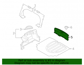 Hyundai Elantra UD 11-13 Trunk opening trim