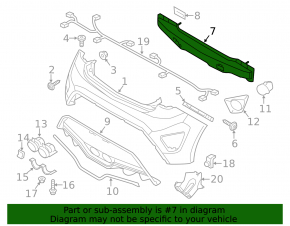 Rear Bumper Reinforcement Hyundai Veloster 12-17