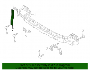 Rear bumper reinforcement bracket, upper left, Kia Sportage 23-25