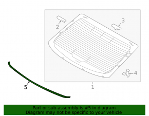 Rear window molding Hyundai Elantra AD 17-20