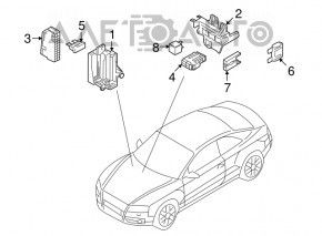 Fuse box bracket under the dashboard right Audi A4 B8 08-16