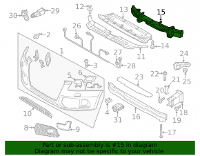Audi Q5 8R 13-17 front bumper absorber, broken
