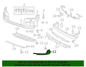 Right front bumper lip for Audi Q3 18-18