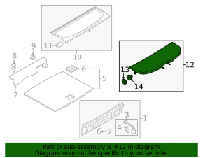 Trunk curtain Audi Q3 8U 16-18 black