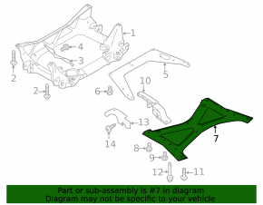 Porsche Panamera 10-16 Front Subframe Strut Rear AWD