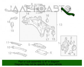 Rear right upper transverse control arm Mercedes C-class W205 300/350e 15-21