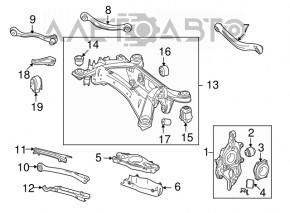 Rear right upper transverse control arm Mercedes C-class W205 300/350e 15-21
