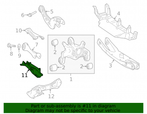 Rear control arm trim, left, lower, Mercedes A-class V177 19-22