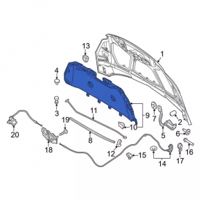 Ford Focus mk3 11-18 hood insulation