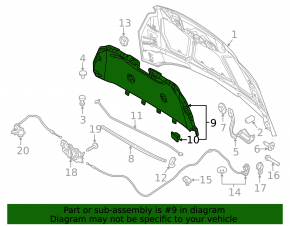 Ford Focus mk3 11-18 hood insulation