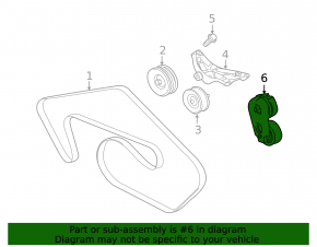 Tensioner roller drive belt Jaguar F-Pace X761 17- on the generator