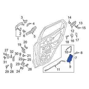 Front right door lock Ford Ecosport 18-22