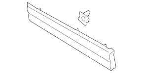 Lincoln MKC 15-19 Lower Rear Right Door Trim with Chrome