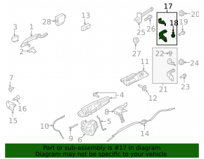 Door hinge upper front right Ford Mustang mk6 15-
