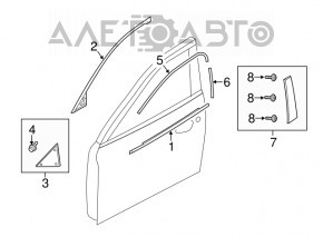 Door trim side front left Mazda 6 13-17