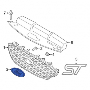 Ford Edge 19-24 ST grille emblem