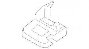 Seat runner trim, 2nd row, right outer, black, with plugs, Ford Escape MK4 20-26
