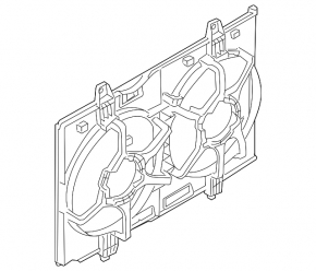 08-15 Nissan Rogue radiator shroud diffuser