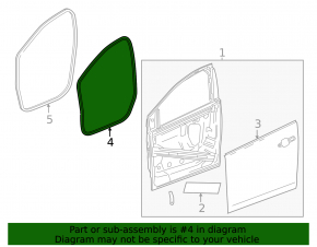 Chevrolet Volt 16-Front Right Door Seal