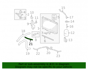 Oil cooling pipe for automatic transmission Honda Accord 18-22 2.4, 210 mm