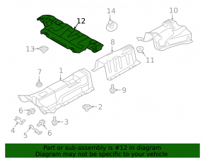Thermal protection for the trunk trough of the Volvo XC40 19-25 