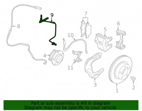ABS sensor front left BMW 4 F32/33/36 14-20 AWD