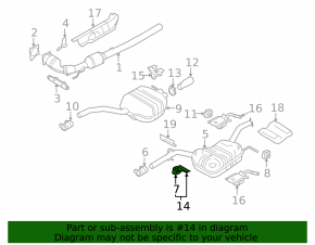 Muffler bracket center VW CC 08-17 small