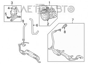 High pressure hose power steering Toyota Sequoia 08-16