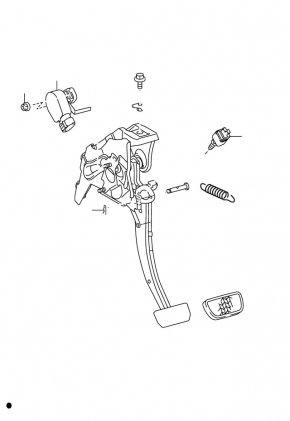 Toyota Prius V 12-17 brake pedal with sensors