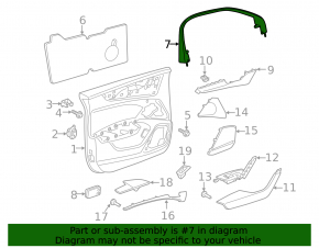 Door frame inner front right Audi A6 C8 19-