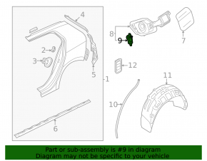 Fuel tank door lock VW Passat 20-22