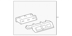 Air duct central Toyota Prius V 12- black