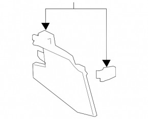 Lexus UX200 UX250h UX300h 19-26 black center console trim, right side