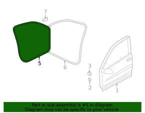 Front right door seal for VW Tiguan 09-18
