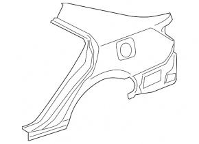Quarter wing rear left Toyota Camry v50 12-14 usa graphite, dents, bumps